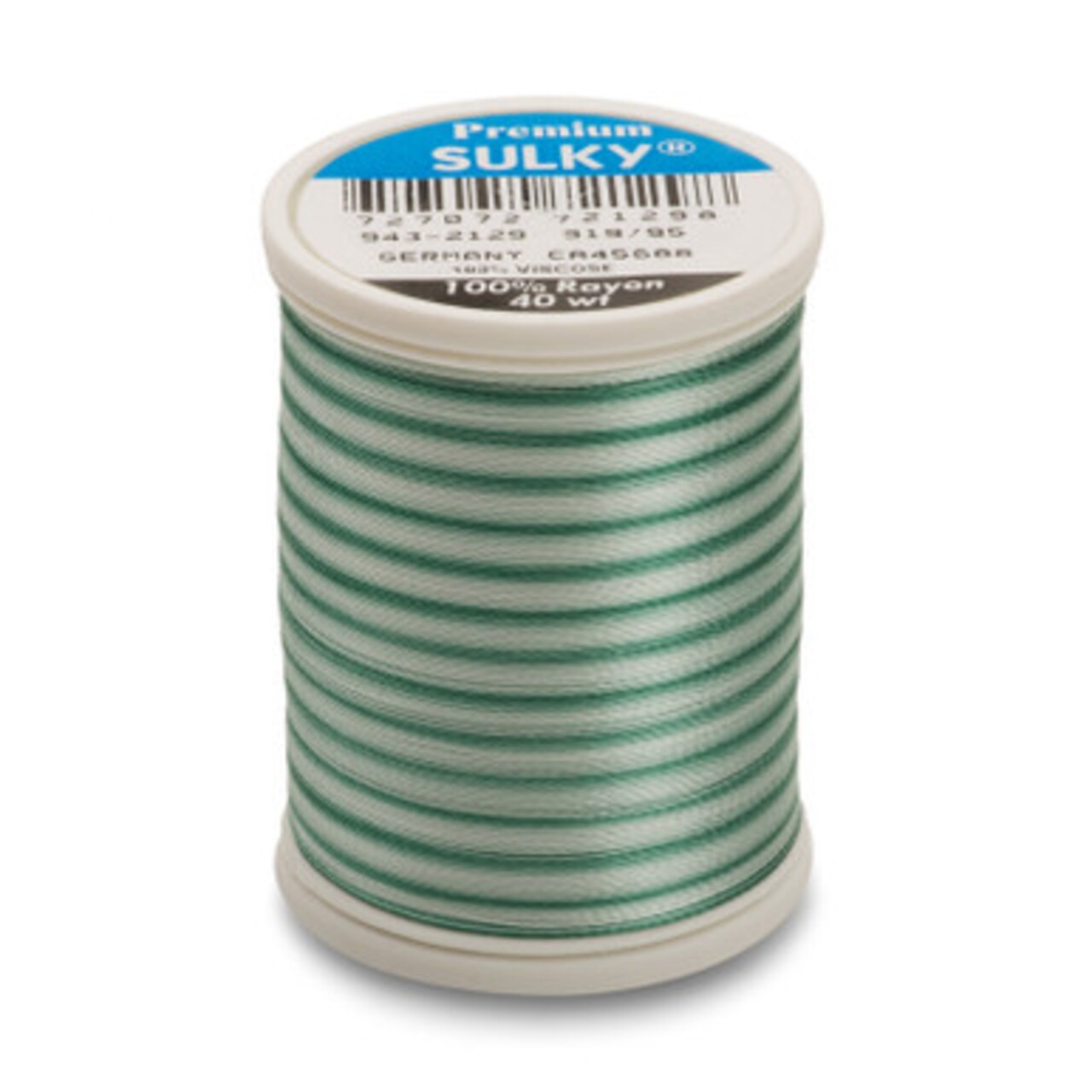 Sulky 40 Wt. Rayon Variegated Thread - Vari-French Greens - 850 yd. Spool